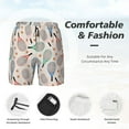 thumbnail image 3 of Lsque Cute Tennis Racket Pattern Mens Swim Trunks- Bathing Suit Compression Liner - Beach Swim Shorts Swimwear - (S-3XL) - Stretch Quick Dry-3X-Large, 3 of 6