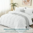 thumbnail image 3 of RUIKASI White Queen Duvet Insert -Fluffy Soft Quilted Bed Comforter, Warm Down Alternative Duvet with Corner Taps, Box Stitched, 88x88 inch, 3 of 6