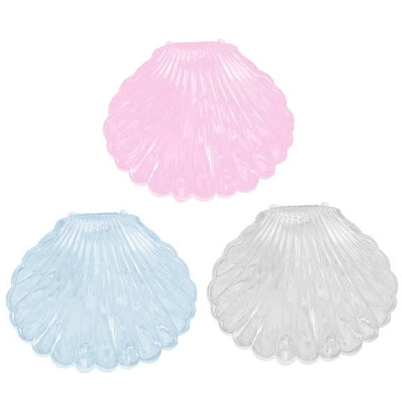 Soumake Transparent Seashell Shape Jewelry Necklace Bracelet Storage Organizer Box Case Fashion