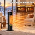 thumbnail image 7 of Space Heaters for Indoor Use, 26" PTC Electric Heater with Remote, 1500W Fast Heating 12ft/s, 75° Oscillation, 1-12H Timer, Space Heater for Large Room, Bedroom, Home Office, 7 of 7