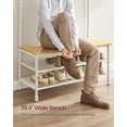 thumbnail image 5 of VASAGLE Coat Rack, Hall Tree with Shoe Storage Bench for Entryway, with 9 Hooks, a Shoe Rack, a Hanging Rod, 16.3 x 39.4 x 71.7 Inches, for Living Room, Bedroom, Oak and White, 5 of 5