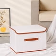 thumbnail image 5 of REGALWOVEN Storage Cube, Storage Bin with Handles and Lid, 1 Pcs Storage Basket for Organizing Cloth Beige 14.6x10.6x10.2', 5 of 7