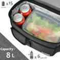 thumbnail image 3 of Tirrinia Insulated Lunch Box Women MenCapacity Oxford for Work School Cooler Container Picnic Tote with Shoulder Strap, 3 of 7