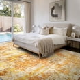 thumbnail image 2 of AUKOW Washable Area Rugs 8x10 - Abstract Living Room Rugs Modern Neutral Soft Rug Stain Resistant Non-Slip Low Pile Large Carpet for Bedroom Dining Room Nursery Home Office - Orange/Gold, 2 of 8