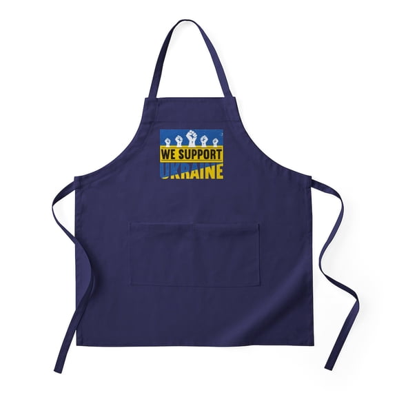 CafePress - We Support Ukraine - Kitchen Apron with Pockets, Grilling Apron, Baking Apron