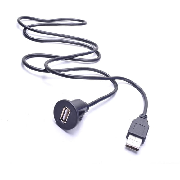 EKYLIN Universal Auto USB Extension Cable Dashboard Flush Mount for Car Radio Stereo Android Wince Head Unit DVD CD Media Player 3 Feet