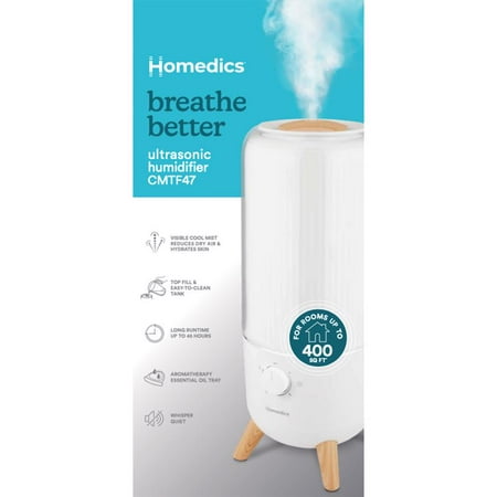 Homedics - Top Fill Cool Mist Ultrasonic Humidifier - Medium