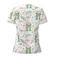 thumbnail image 3 of Uemuo Frog and Mushrooms Drawing Women's Deep V-Neck Low Cut Tops - Casual Loose Fit with Stainless Steel Loop, Soft, Breathable, Perfect for Office, Travel, and Daily Wear-XX-Large, 3 of 5