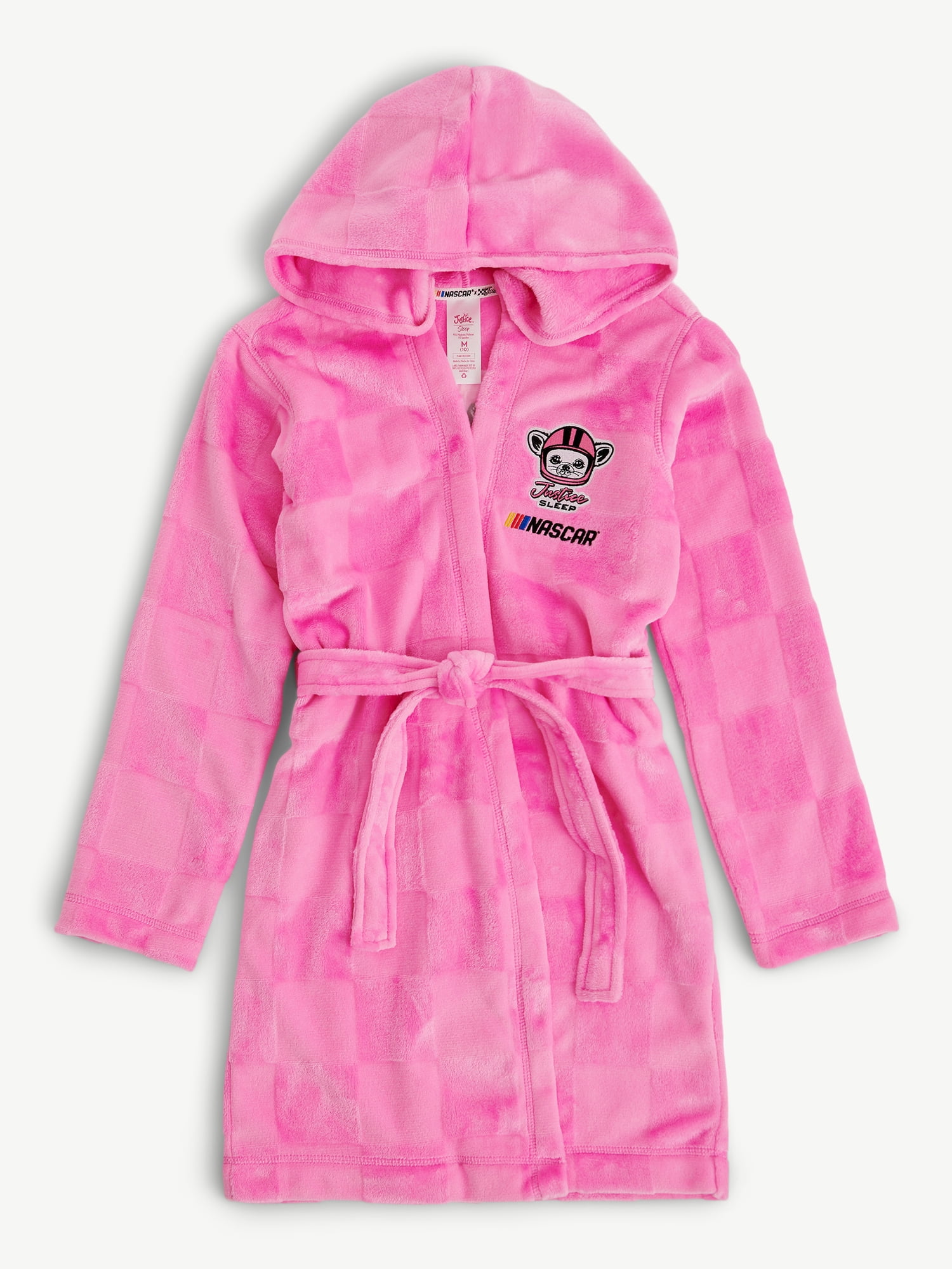 Justice Girls x Nascar Jacquard Fleece Robe with Long Sleeves, Sizes 5-18