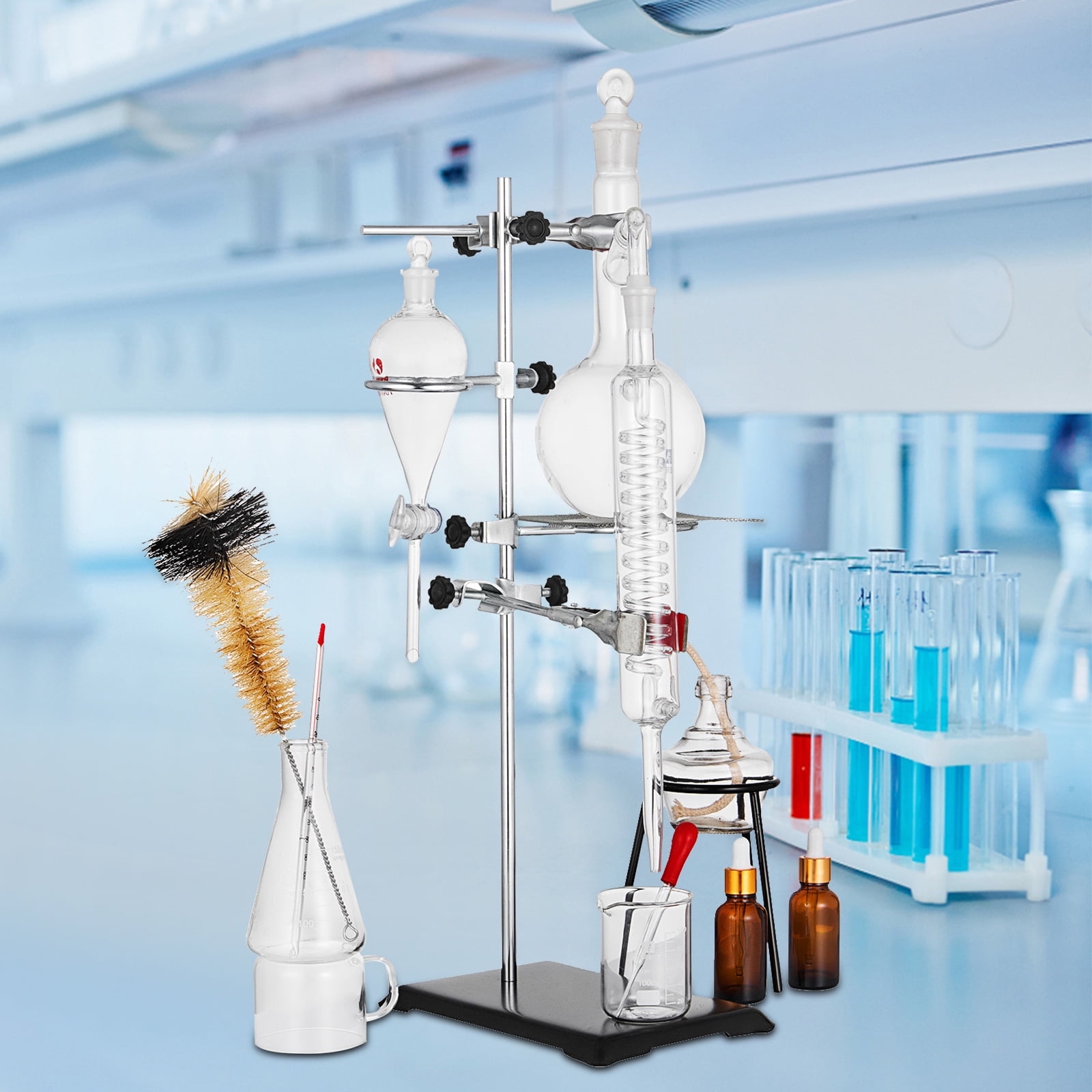 VEVOR Lab Glassware Kit 500ML Distillation Apparatus with Condenser