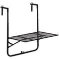 thumbnail image 1 of Outsunny Table Suspendue de Balcon, Pliable et Réglable pour Patio, Jardin, Noir, 1 of 10