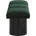 thumbnail image 4 of Meridian Furniture Pavilion Green Boucle Fabric Bench, 4 of 10