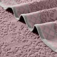 thumbnail image 4 of Modern Threads Damask Jacquard 6-Piece Cotton Bath Towel Set with Embellished Borders, Dusty Plum, 4 of 4