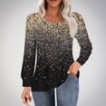thumbnail image 2 of HKEJIAOI Tunique à Manches Longues Bouffantes pour Femmes Blouses Plissées Décontractées Col Rond T-Shirts Mode Automne 2024 m, 2 of 5