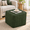 Green-Square-20"D x 20"W x 14"H, variant on Burnt Orange Square 20"D x 20"W x 14"H Pouf Ottoman Footrest