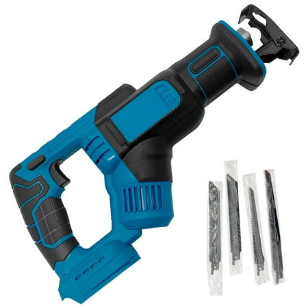 

18V Cordless Reciprocating Saw Tool Electric Recipro Saw Kit with 4 Saw Blades 0-4000rpm for Cutting Plastic Metal