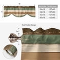 thumbnail image 5 of Farmhouse Sage Green Brown Tie Up Valance Curtains for Windows, Kitchen Curtains Window Shades, Country Vintage Wooden Light Filtering Roman Curtain Valances for Bedroom/Bathroom/Cafe 54"x18", 5 of 9