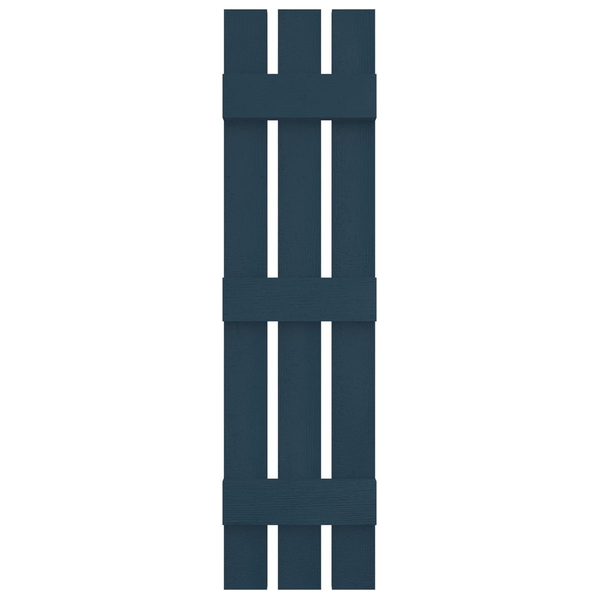 12"W x 63"H Mid-America Vinyl, Standard Size Three Board Spaced Shutters, w/Installation Shutter-Lok's & Matching Screws, 036 - Classic Blue