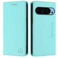 thumbnail image 2 of Wallet Case For Google Pixel 9 Pro XL 6.8inch, [RFID Blocking] PU Leather Magnetic Folio with 2 Card Slot Kickstand Flip Cover Shockproof Phone Case,Mint Green, 2 of 8