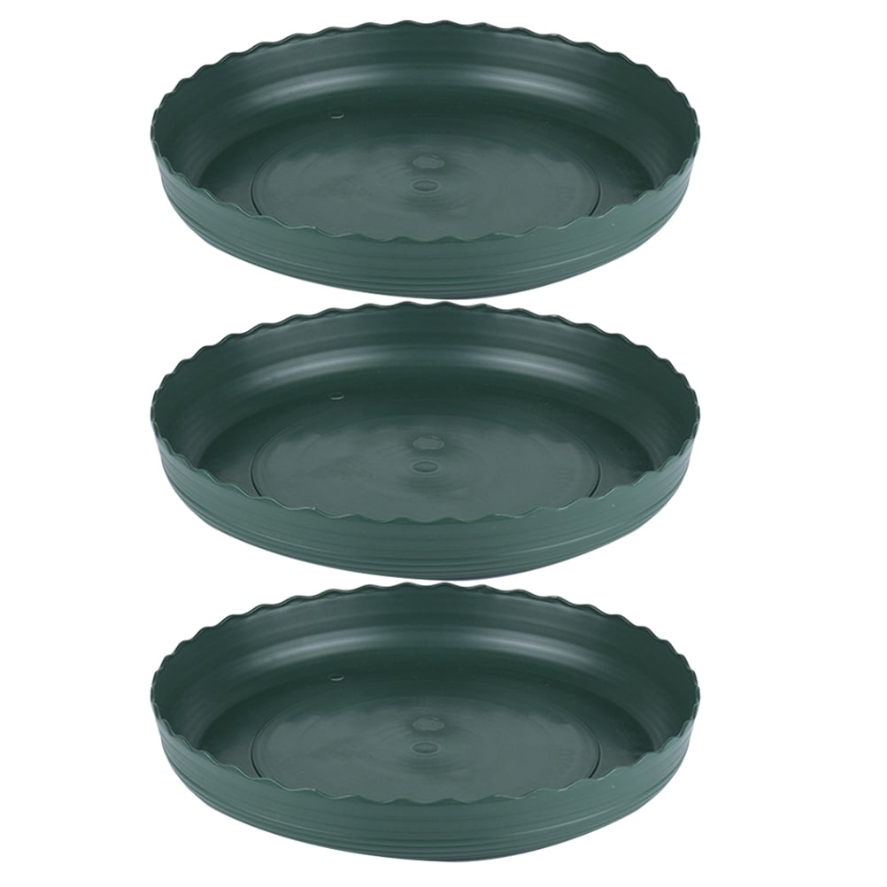 3pcs Movable Plant Pot Tray Round Flowerpot Cork Base Drip Tray Garden