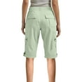 thumbnail image 5 of AherBiu Cargo Pants for Women Knee Length High Waisted Work Shorts Straight Leg Hiking Short Cargos with Multi Pockets, 5 of 9