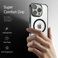 thumbnail image 6 of Protective Case for iPhone 15, Translucent Cover, Shockproof Protection, Non-Yellowing Magnetic Case for iPhone 15, Black, 6 of 7
