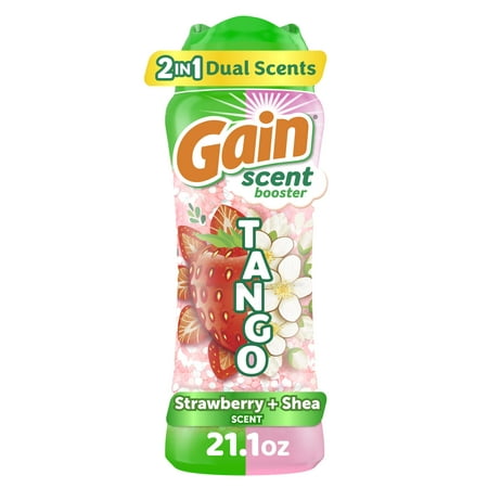 Gain Tango 2-in-1 Dual Scent In-Wash Laundry Scent Booster Beads, Strawberry & Shea Scent, 21.1 oz