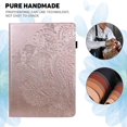 thumbnail image 5 of KAIYANG Funda para tableta con estampado de flores compatible con Nokia T10, tarjetero, soporte plegable, piel sintética, estilo elástico, Nokia T10, oro rosa, 5 of 5