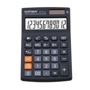 Desktop Calculator with 12 Digit LCD Display Screen, Home or Office Use, Easy to Use with Clear Display/Memory Functions, CD-2775 (Black)