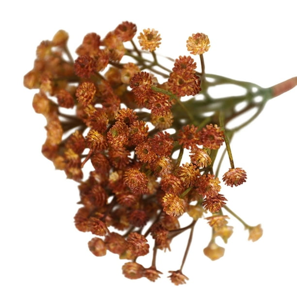Arreglo floral artificial de gypsophila Decoración interior otoñal Gypsophila para el hogar, bodas, fiestas Arreglos florales artificiales realistas Centros de mesa