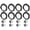 Black, variant on BIMZUC 8PCS ABS & Copper Alloy Portable Silicone Hair Rigs Swivels Carp Fishing Accessories Tackle Terminal Green (4.72 inches / 12 cm)