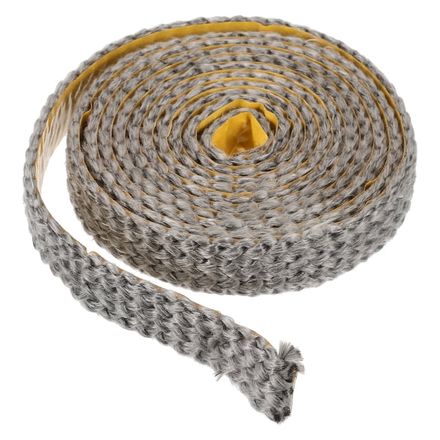 Junta de Estufa de Madera Uxcell 11/16" x 3/16" x 79" Sello de Cuerda de Fibra Cerámica Gris