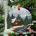 thumbnail image 2 of Mountain Range Ornament Suncatcher, Cabin on The Lake Suncatcher, Window Hangings For Garden, Gift for her, House decor, 2025, Holiday Decoration, 2025, Seasonal Holiday Decor,, 2 of 5