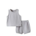 thumbnail image 2 of Ensemble de Pyjama d'Été Respirant pour Bébé, Col Rond, en Coton, Shorts, Deux Pièces, 2 of 3