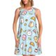 thumbnail image 1 of Fotbe Rabbit Burger Coffee Vestido de Verano sin Mangas para Mujer – Vestido Midi Línea A, Estilo Camiseta Floral, Vestido Playero Casual y Fluido, 1 of 7