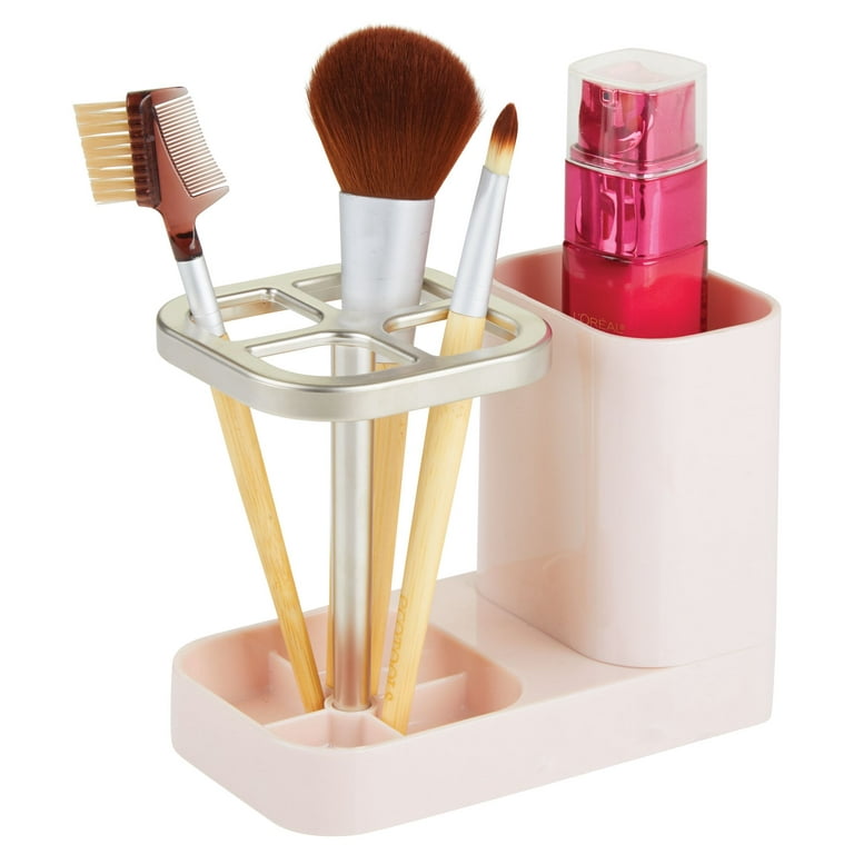 Bathroom organizer with space for 6 toothbrushes and various accessori