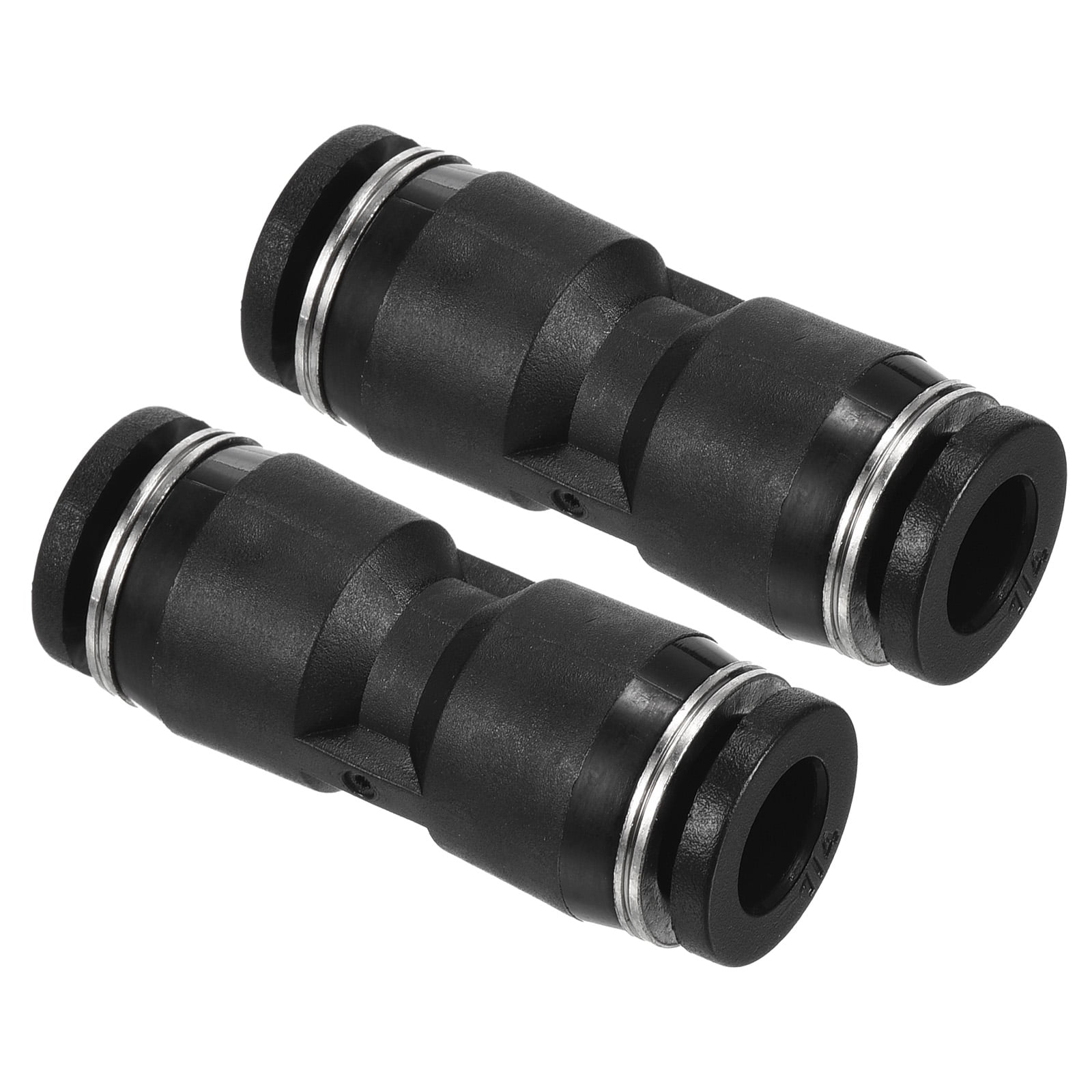 Uxcell Union 1/4" Push to Connect Pneumatic Air Line Fitting, Black 2