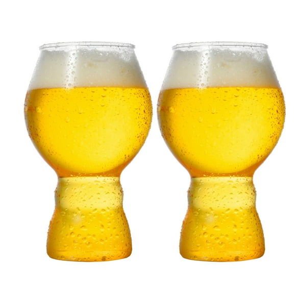 pdqouc Clearance 2pcs 500ml Host Glass, Freezer Gel Chiller Double Wall Plastic Frozen Pint Glass for Freezer, Plastic Beer Mugs with Handles for Parties and Gifts