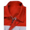 thumbnail image 4 of MSEMIS Men's Regular Fit Short Sleeve Industrial Work Shirt Performance Utility Uniform Shirt Grey&Red XXL, 4 of 5