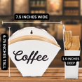 thumbnail image 6 of AuldHome Design Enamelware Coffee Filter Holder (White, Cone-Shaped), Wall-Mount Vintage Farmhouse Style White Filter Storage Container, 6 of 9