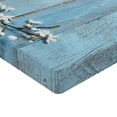 thumbnail image 2 of Ambesonne Wooden Fitted Sheet 2 Pcs Set, Spring Flowers Branches, King, White Pale Blue, 2 of 3