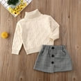 thumbnail image 3 of ZAXARRA Vêtements pour Enfants, Ensemble Chandail Col Roulé + Jupe Courte à Boutons, 3 of 6