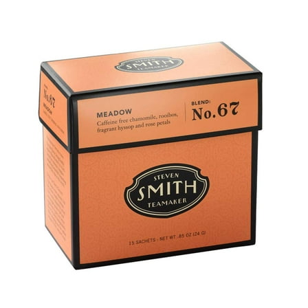 Smith Teamaker | Meadow No. 67 - Chamomile, Rooibos, Hyssop & Rose Petals | Caffeine-Free Chamomile Blend Tea (15 Sachets, .85oz)