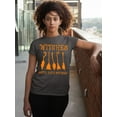 thumbnail image 3 of Witches Gotta Have Options Halloween Broom Women's T-shirt, S, Charcoal, 3 of 6