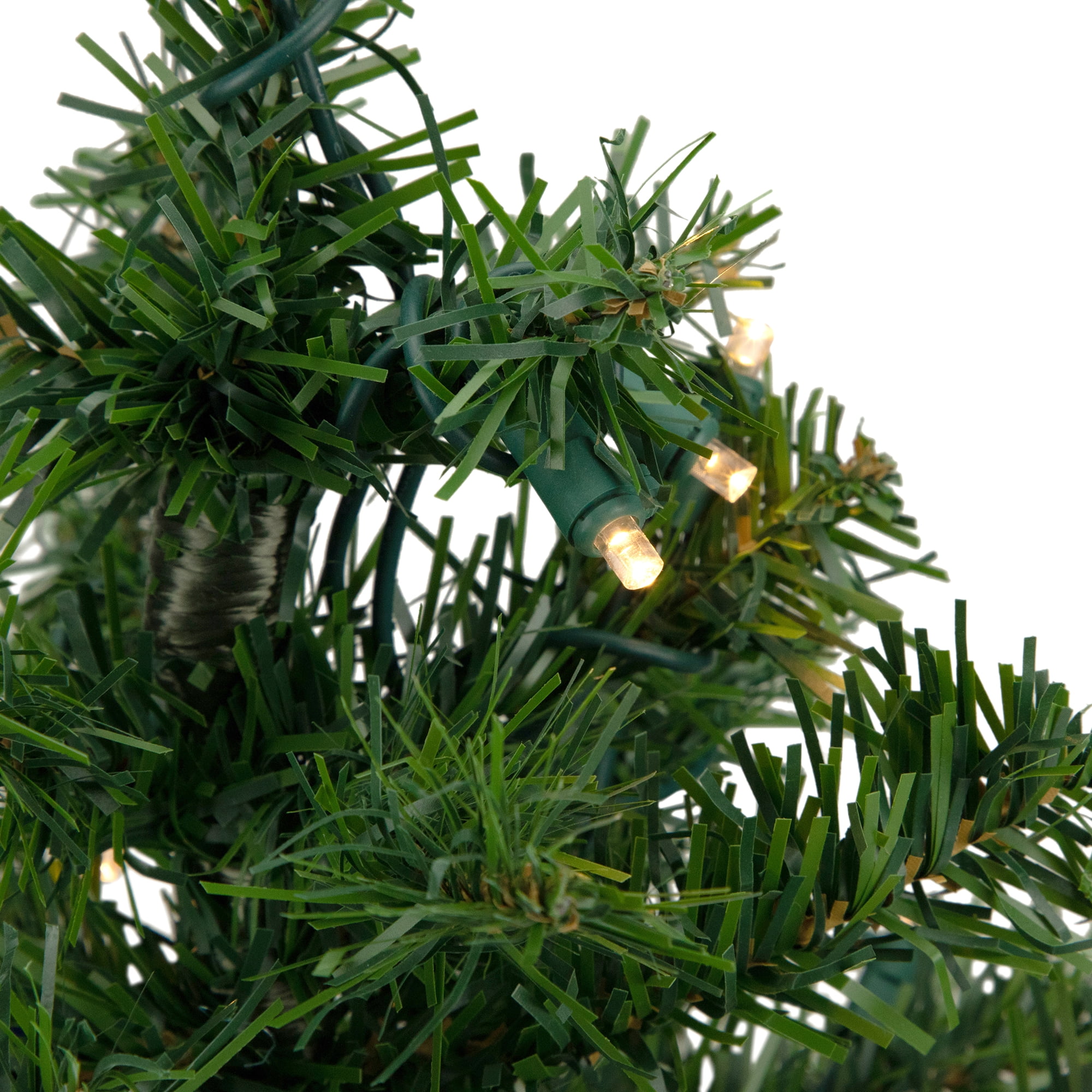 2' x 14" Pre-Lit Mixed Classic Pine Medium Artificial Christmas Tree - Warm Clear LED Lights