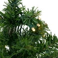 thumbnail image 3 of Northlight Pre-Lit Two-Tone Green Pine Artificial Christmas Tree in Burlap - 18" - Clear LED Lights, 3 of 5