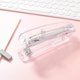 thumbnail image 5 of Grapadora de oro rosa transparente, grapadora de oficina de gran tamaño 12, grapadora que ahorra trabajo, moderna, práctica y portátil, 5 of 6