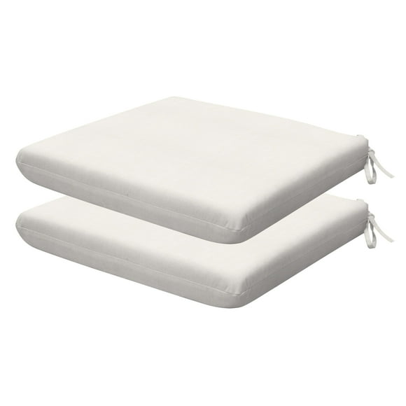 Honeycomb Outdoor Universal Seat Cushion Set 18"" x 17.5"" Textured Solid Bone Outdoor Chair Cushions