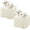 Ivory, variant on White Square Tableloths 34x34 Inch 2 Packs, Stretch Fitted Square Table Cloth Washable Fabric Card Table Cover with Pleated Ruffle Skirt for Dining, Kitchen, Buffet Parties, Trade Show, Vendor Stand
