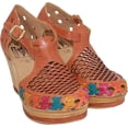 thumbnail image 5 of The Western Shops Womens Leather Mexican Huarache Sandal, Wedge Platform Sandals, 5 of 5